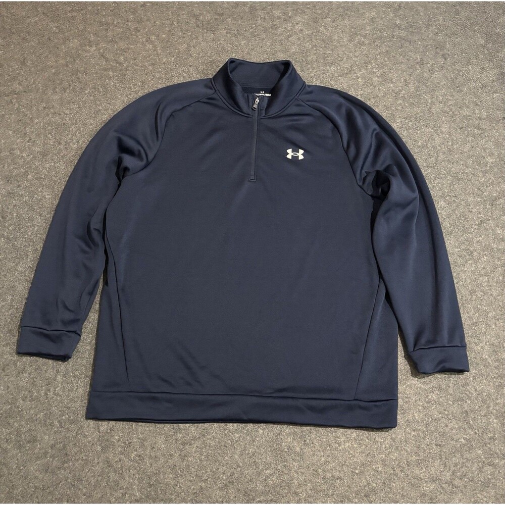 Under Armour ColdGear Storm 1/4 Zip Pullover Mens Size 4XL Blue Fleece